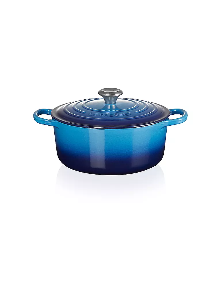 Le Creuset Br Ter Rund Signature Cm Azure Blau